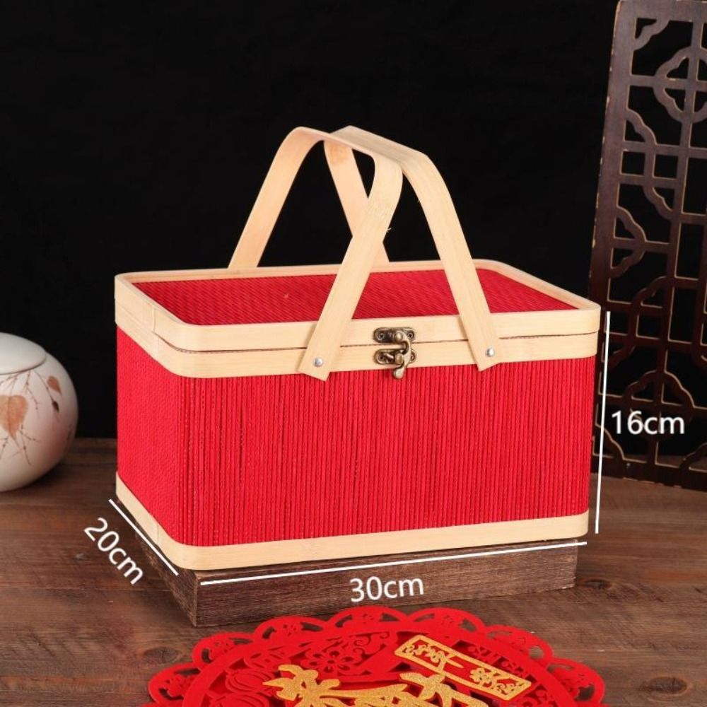 Event Party Shop - Festival Packaging Box Vintage Bamboo Basket