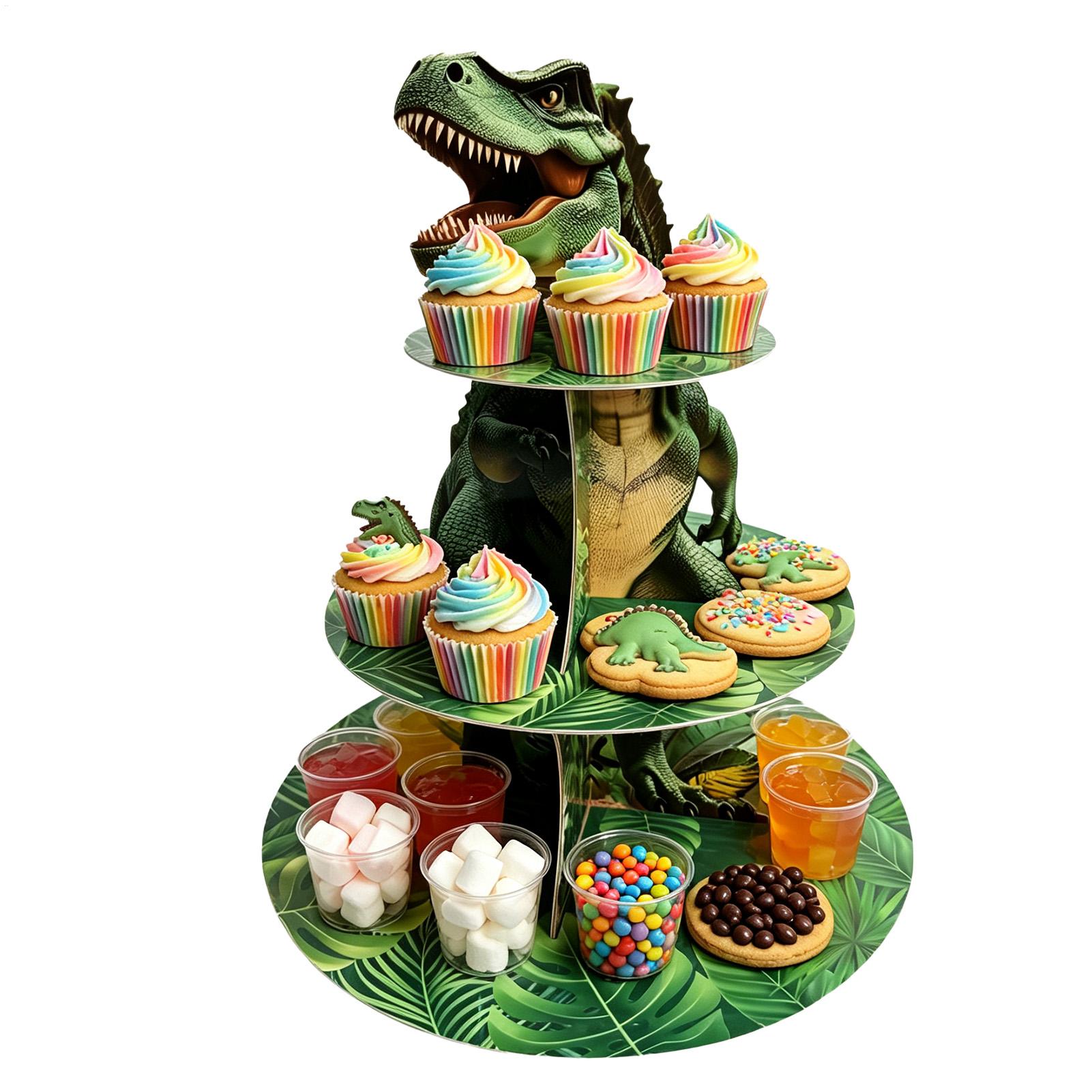 Cupcake Stand 3 Tiers Dinosaur - Cupcake Stand Tier 评论和价格
