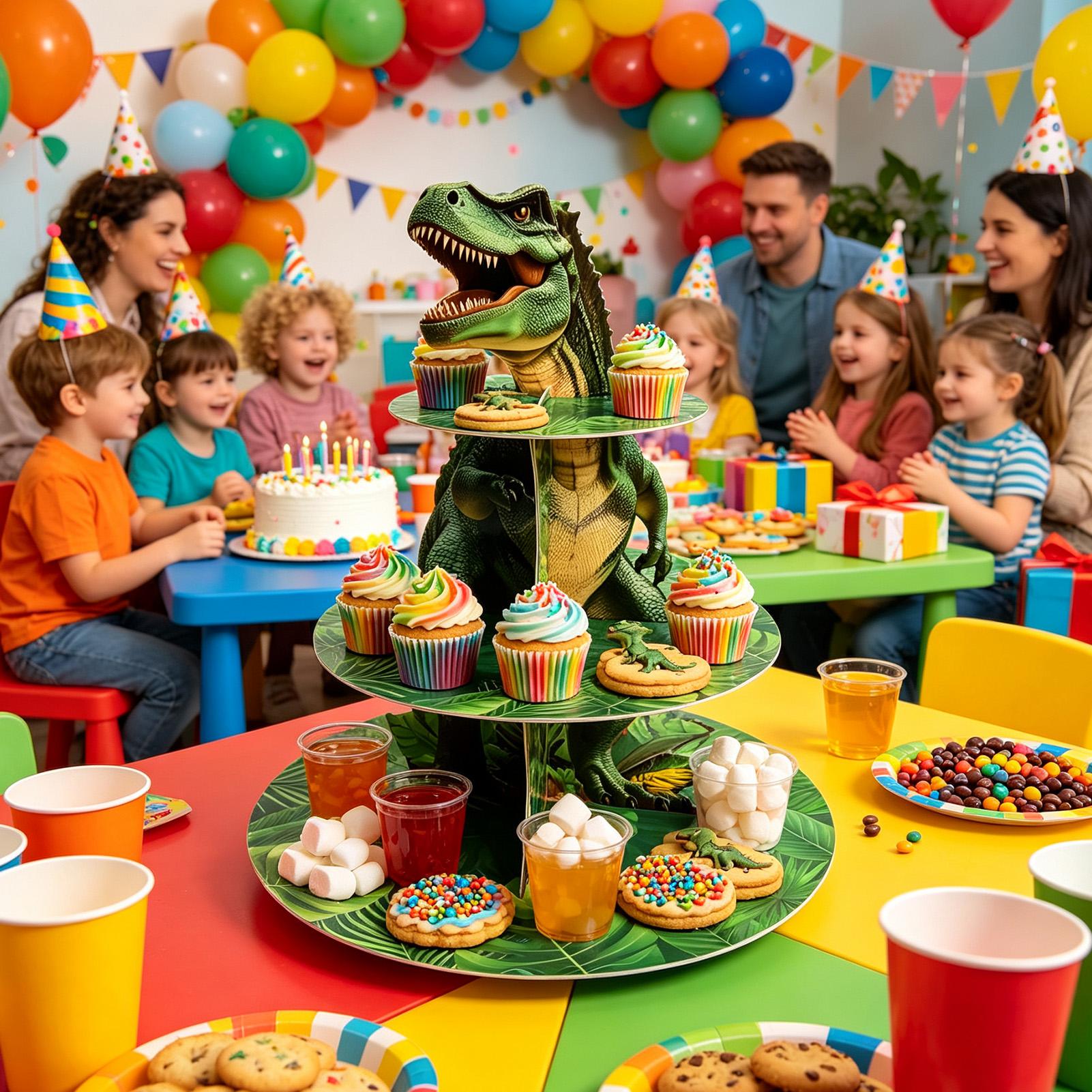 Cupcake Stand 3 Tiers Dinosaur - Cupcake Stand Tier 评论和价格