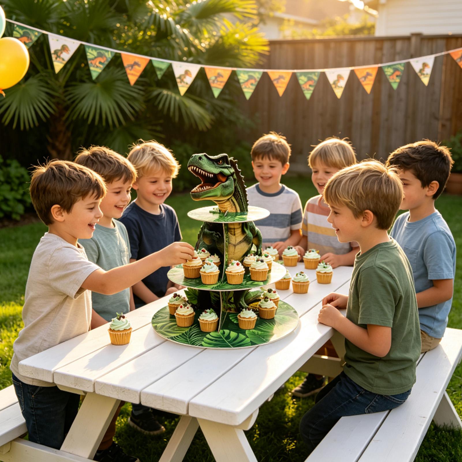 Cupcake Stand 3 Tiers Dinosaur - Cupcake Stand Tier 评论和价格