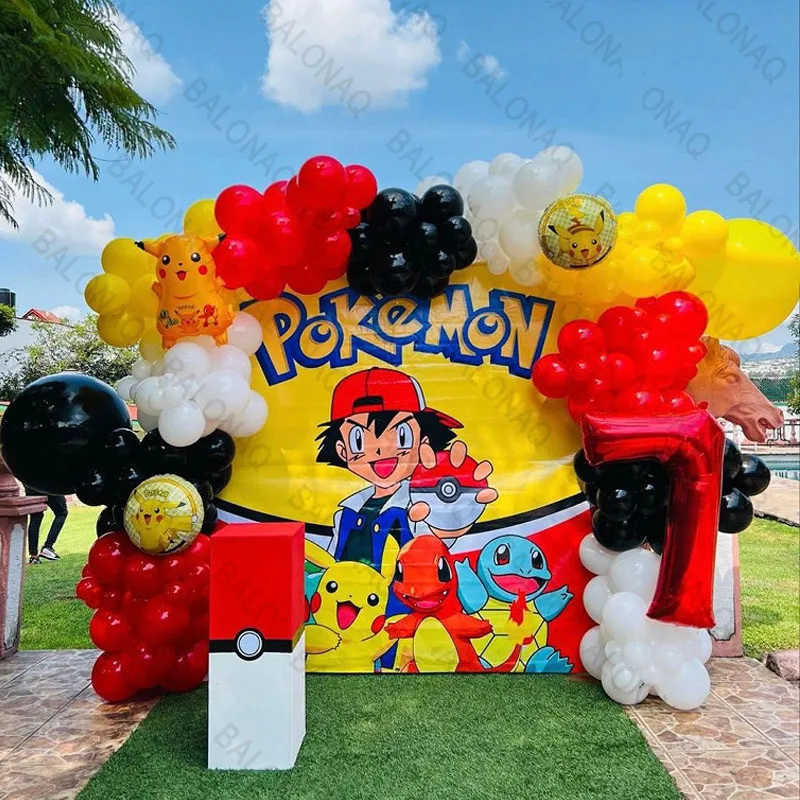 126pcs Cartoon Pikachu Theme B - Balloon Arch Kit 评论和价格