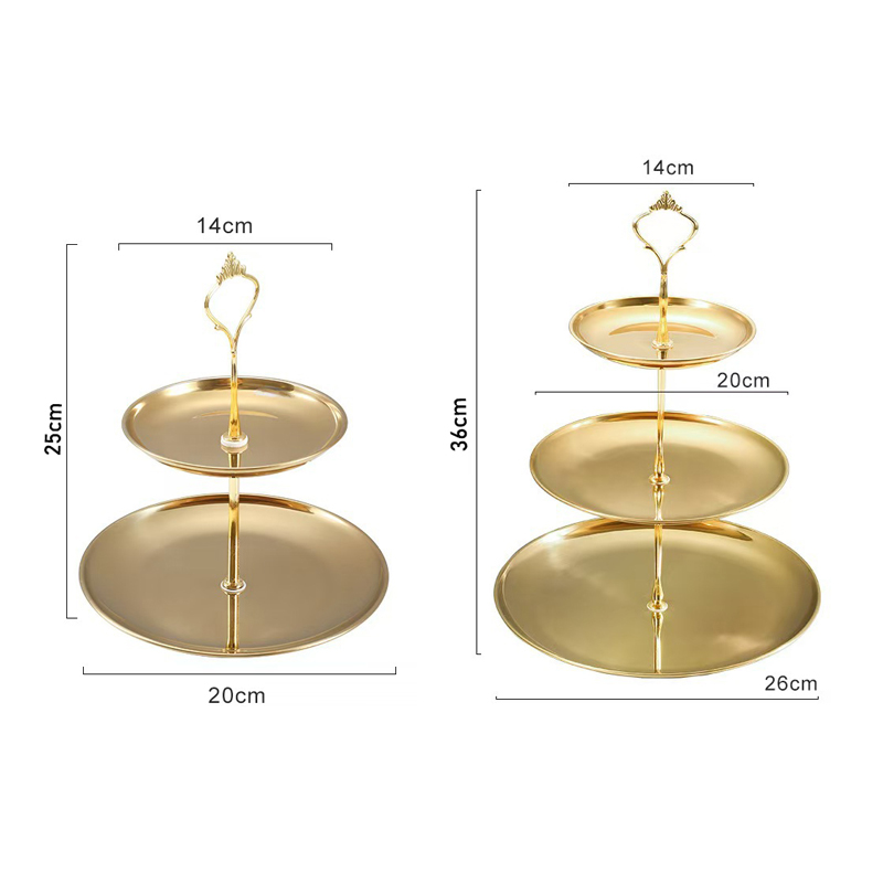 Gold Silver 2/3-Tier Cake Stan - Cupcake Stand Tier 评论和价格