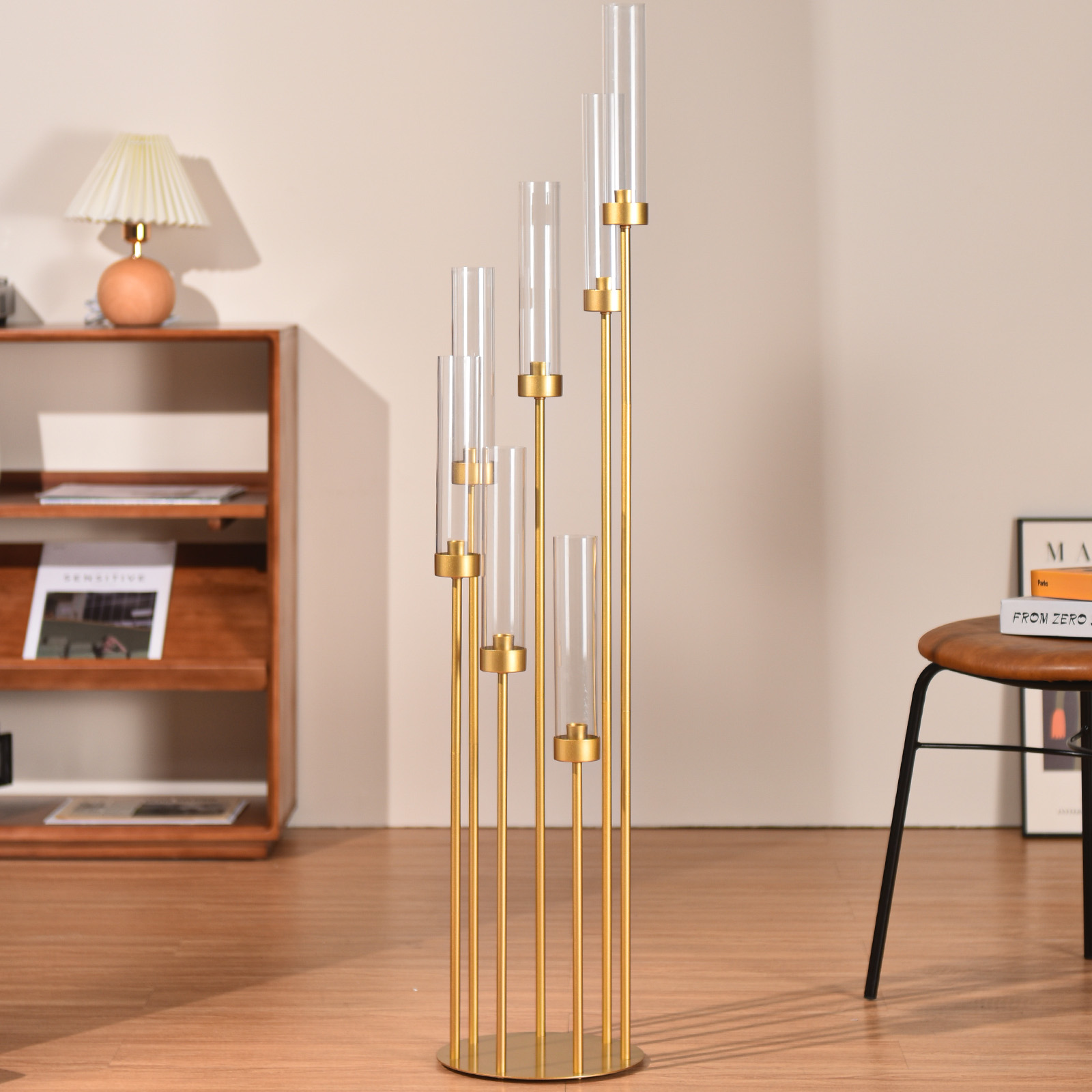 4 Sets 7-Arm Gold Floor Candel - Centerpiece Stick 评论和价格