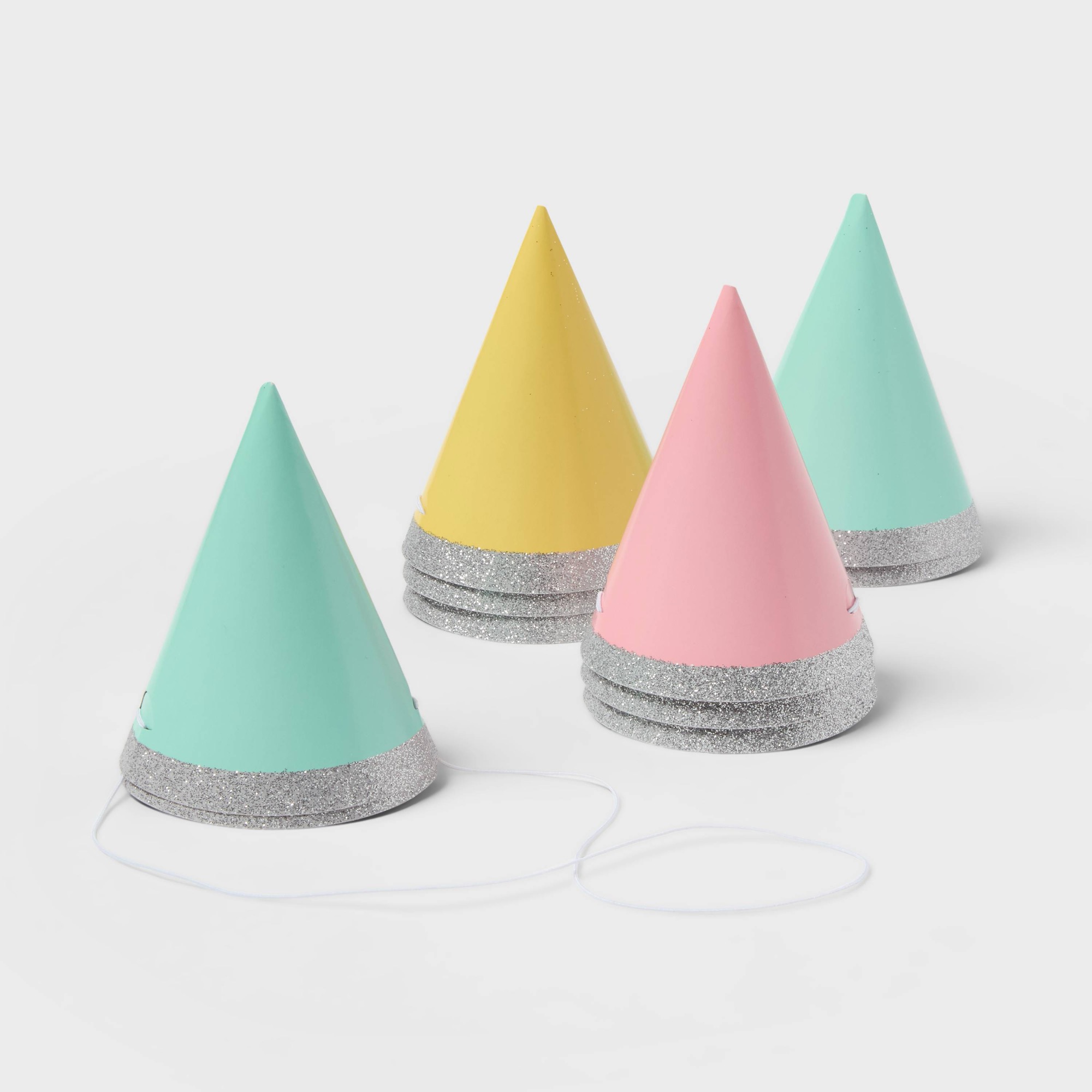 10ct 4 Inch Mini Glitter Party - Party Hat Cone 评论和价格