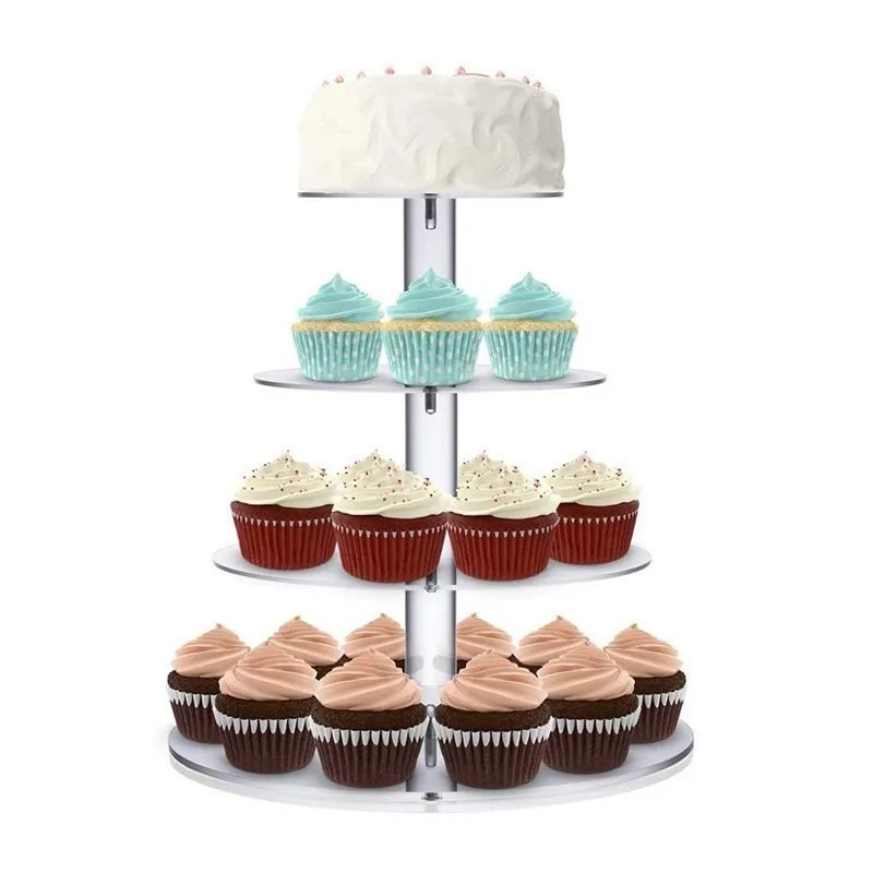 Clear Acrylic 3-5 Tier Cupcake - Cupcake Stand Tier 评论和价格