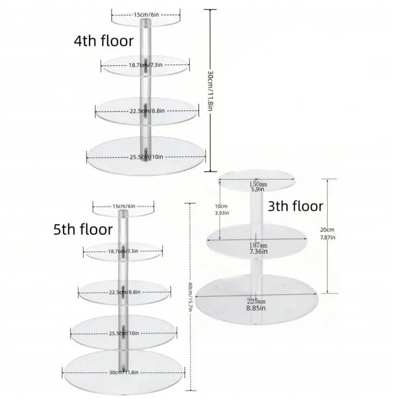 Clear Acrylic 3-5 Tier Cupcake - Cupcake Stand Tier 评论和价格