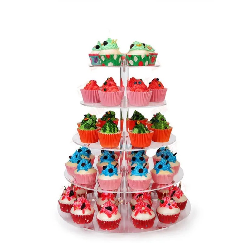 Clear Acrylic 3-5 Tier Cupcake - Cupcake Stand Tier 评论和价格