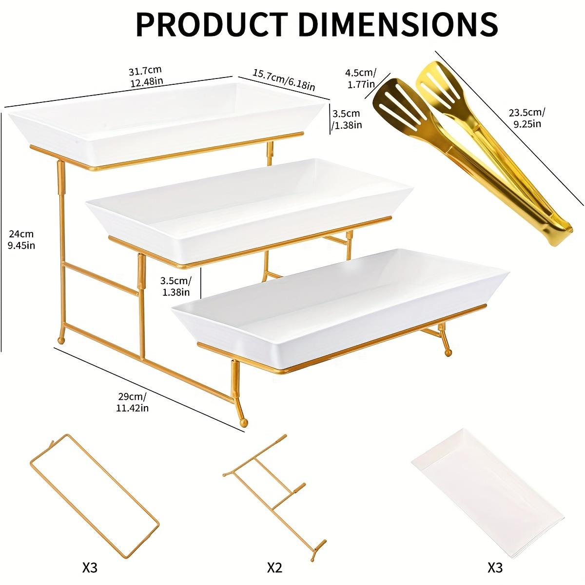 White Tiered Serving Stand + T - Cupcake Stand Tier 评论和价格