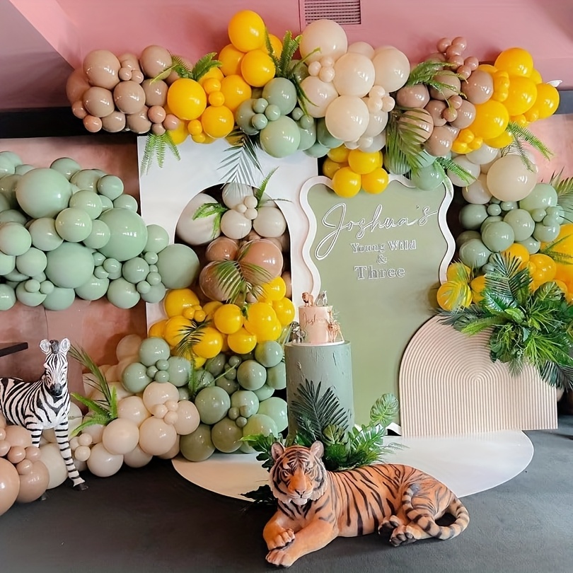146pcs Sage Green Yellow Ballo - Balloon Arch Kit 评论和价格