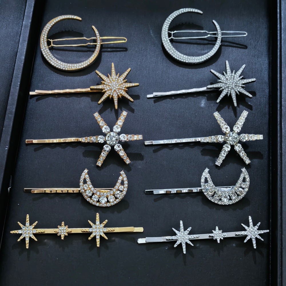 3/4 pcs set Crystal Star Hairp - Event Suppliers 评论和价格