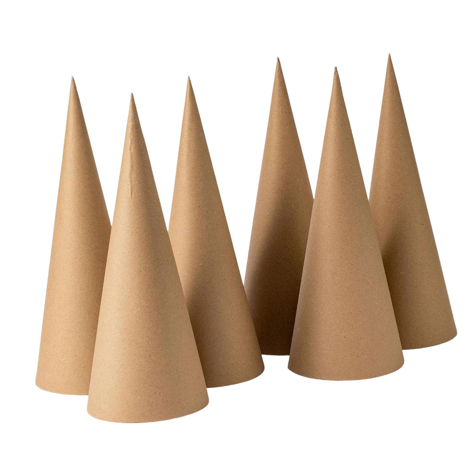 6Pcs Kraft Paper Mache Cones,C - Party Hat Cone 评论和价格