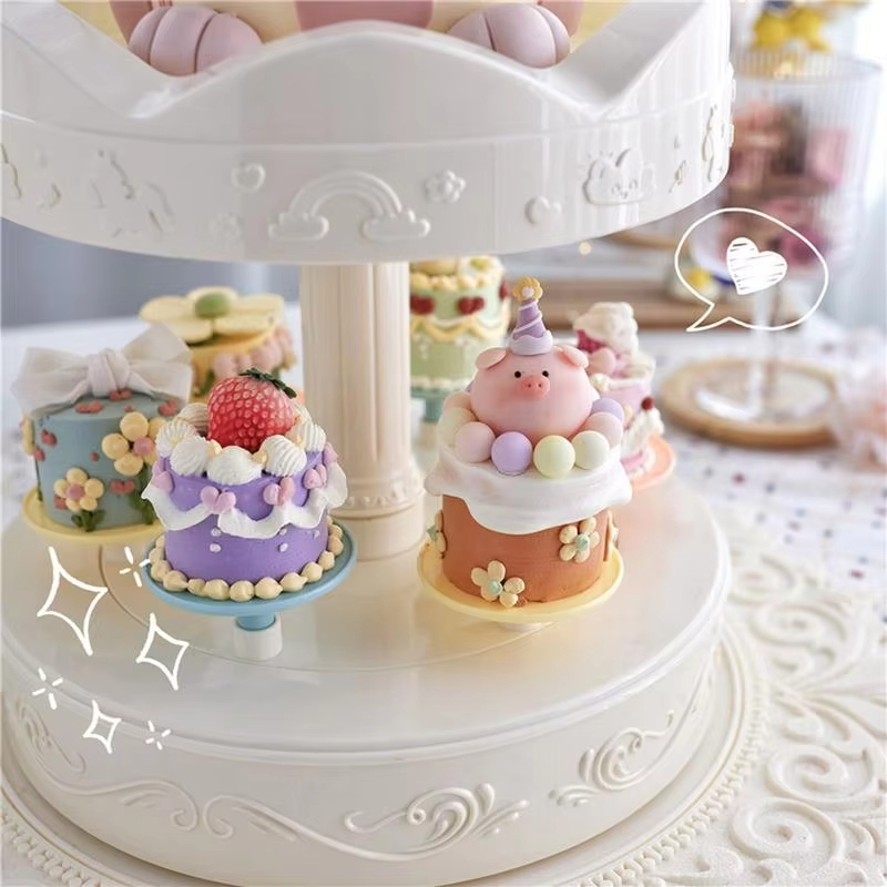 2-tier Automatic Rotating Cake - Cupcake Stand Tier 评论和价格
