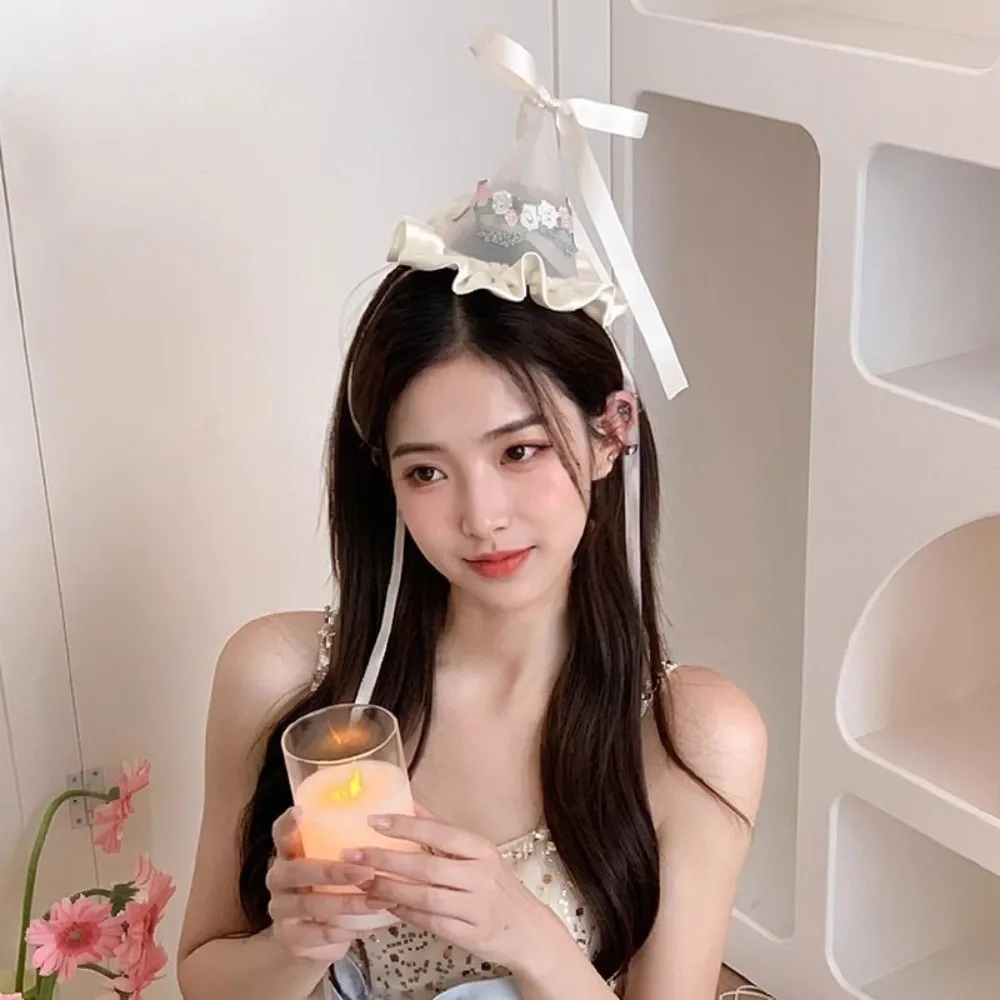 Cute Style Embroidery Mesh Bir - Party Hat Cone 评论和价格